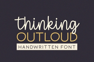 Thinking Outloud Font Download