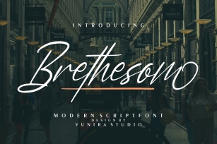 Brethesom Font Download