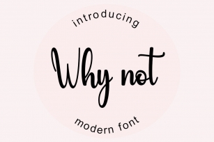 Why Not Font Download