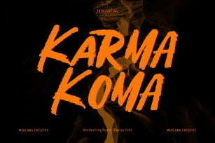 Karma Koma Handwritten Display Font Download