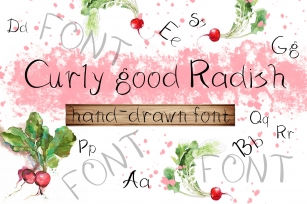 Curly good radish hand-drawn Font Download