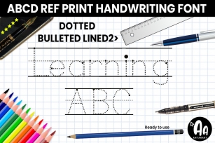 Abcd Ref Dotted Bulleted Lined2 Font Download