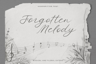 Forgotten Melody with EXTRAS Font Download