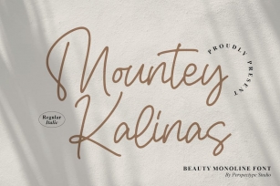 Mountey Kalinas Monoline Font Font Download