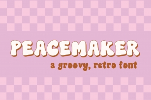 Peacemaker, a retro groovy Font Download