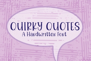 Quirky Quotes Font Download