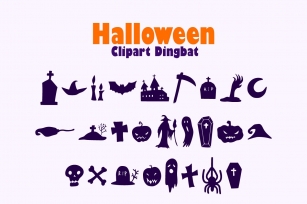 Halloween Clipart Font Download