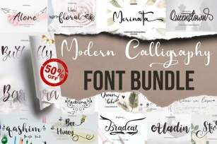 bundle modern caliligraphy Font Download