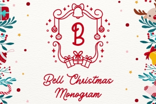 Bell Christmas Monogram Font Download