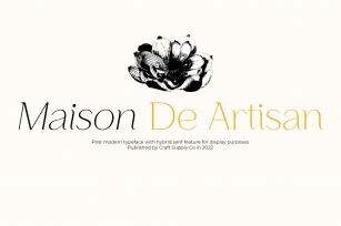 Maison De Artisan Font Download