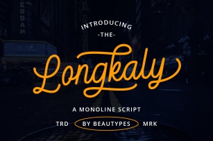 Longkaly Monoline Script Font Download