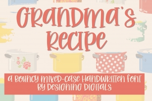 Grandmas Recipe Font Download