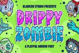 Drippy Zombie a Playful Spooky Font Font Download