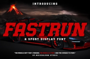 Fastrun - A Sport Display Font Font Download