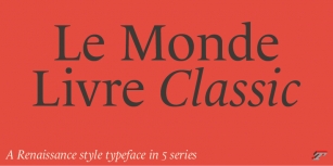 Le Monde Livre Classic Font Download
