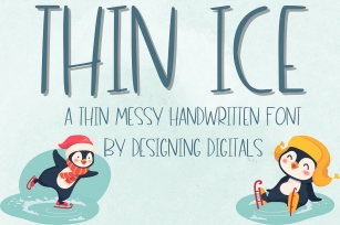 Thin Ice- A Thin Messy Handwritten Font Download