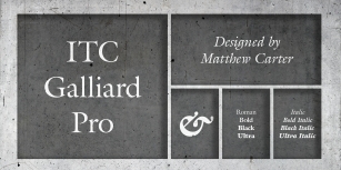 ITC Galliard Font Download