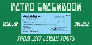 Retro Checkbook JNL Font Download