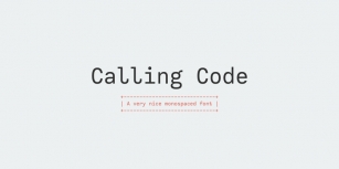 Calling Code Font Download