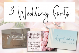 THREE Wedding Script s Font Download