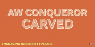 AW Conqueror Carved Font Download