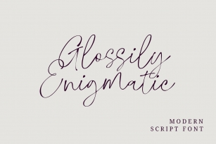 Glossily Enigmatic Font Download
