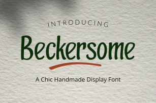 Beckersome Font Download