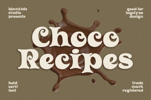 Choco Recipes a Bold Serif Font Download