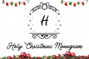 Holy Christmas Monogram Font Download