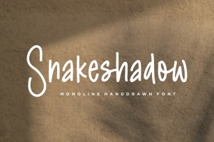Snakeshadow is a Monoline Handdrawn Font Download