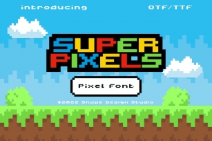 Super Pixels - Pixel Font Font Download