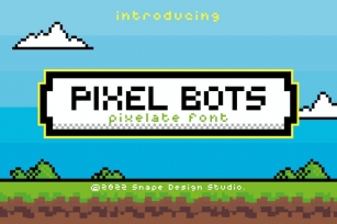 Pixel Bots - Pixel Font Font Download