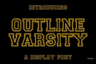 Outline Varsity Font Download