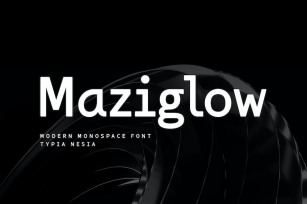 Maziglow - Modern Monospace Sans Serif Font Font Download
