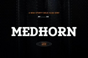 Medhorn - Modern Sport Display Bold Slab Serif Font Download