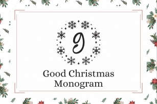 Good Christmas Monogram Font Download