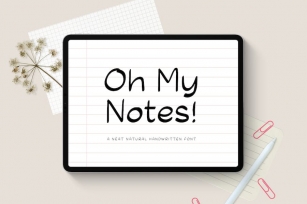 Oh My Notes - Note Taking Handwritten Font Font Download