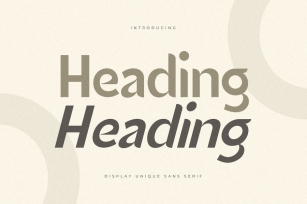Heading - Display Unique Sans Serif Font Download