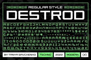 Destrod Regular Font Download