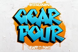Gear Four - Graffiti Font Font Download