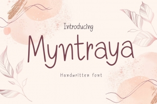 Myntraya is a cute and handwritten Font Download