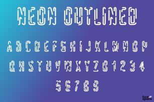 Neon Outlined Font Download