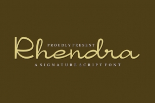 Rhendra Signature Font Font Download