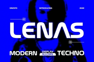 Lenas - Modern Techno Font Font Download