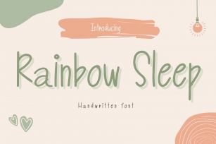 Rainbow Sleep is a cute and handwritten Font Download