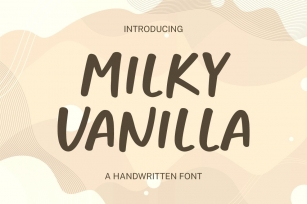 Milky Vanilla Font Download