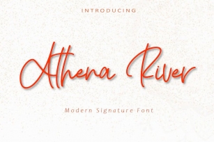Athena River -  Modern Signature AM Font Download