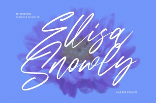 Ellisa Snowly Signature Script Font Download
