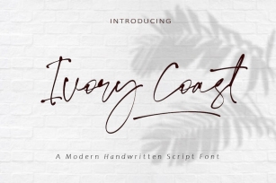 Ivory Coast -  Modern Handwritten AM Font Download