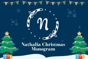 Nathalia Christmas Monogram Font Download